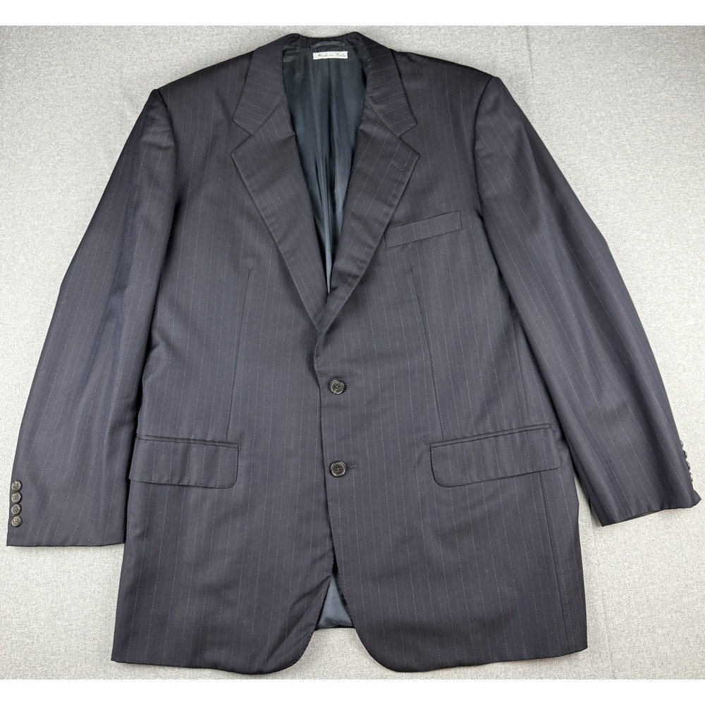 Belvest Malla Sadi Italy Super 100s Wool Pinstripe Blazer Sport Coat 56 46R